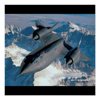 SR-71 BLACKBIRD AIRPLANE AVIATION Glossy Poster