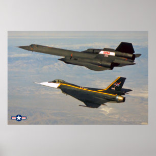 SR-71 BLACKBIRD and F-16XL Poster