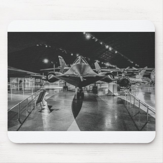 SR-71 Blackbird At The Dayton Air Force Museum Mouse Pad (Front)