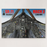 SR-71 BLACKBIRD COCKPIT (20x30 INCH) Jigsaw Puzzle<br><div class="desc">The SR-71 Blackbird is a long-range, high-altitude, Mach 3 strategic reconnaissance aircraft. During aerial reconnaissance missions, the SR-71 operated at high speeds and altitudes (85, 000 feet) to allow it to outrace threats. If a surface-to-air missile launch was detected, the standard evasive action was simply to accelerate and outfly the...</div>