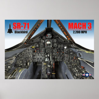 SR-71 BLACKBIRD COCKPIT POSTER