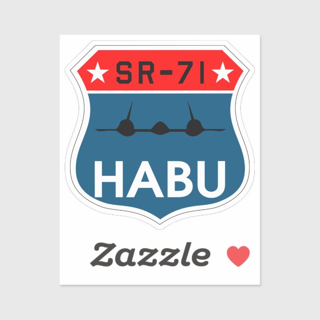 SR-71 Blackbird "Habu" Insignia Sticker (Sheet)
