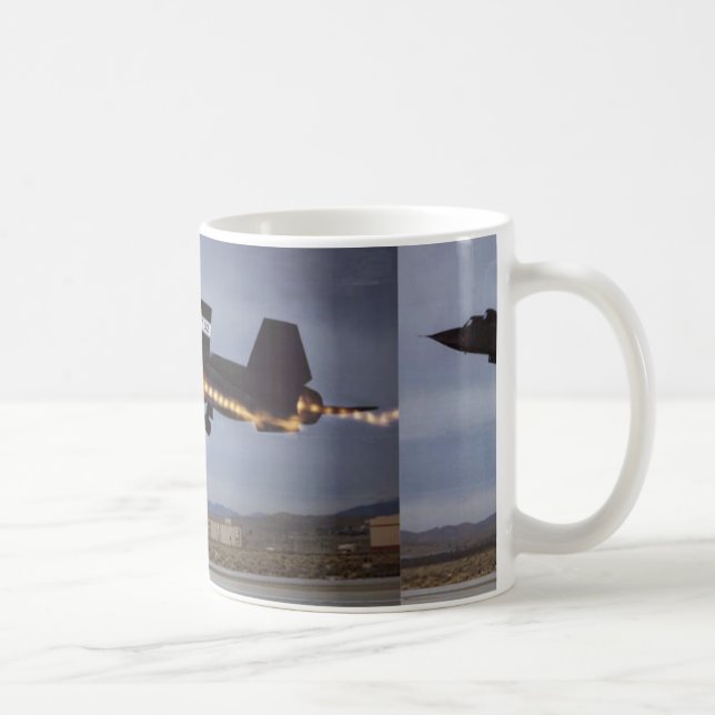 SR-71 blackbird in afterburner Coffee Mug (Right)