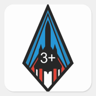 SR-71 Blackbird Mach 3 Commemorative Insignia Square Sticker
