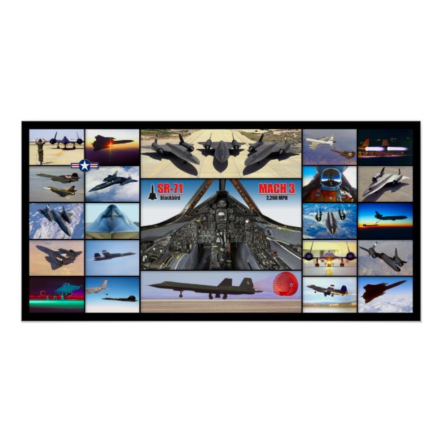 SR-71 BLACKBIRD “MONTAGE” POSTER (Front)