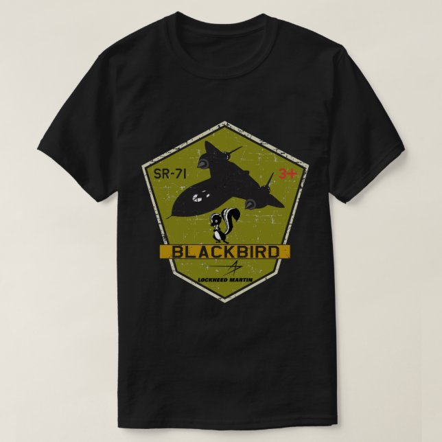 SR-71 Blackbird Skunkworks - Grunge Style    T-Shirt (Design Front)