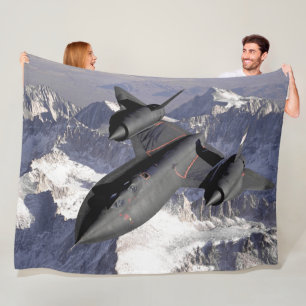 SR-71 BLACKBIRD SPY PLANE FLEECE BLANKET