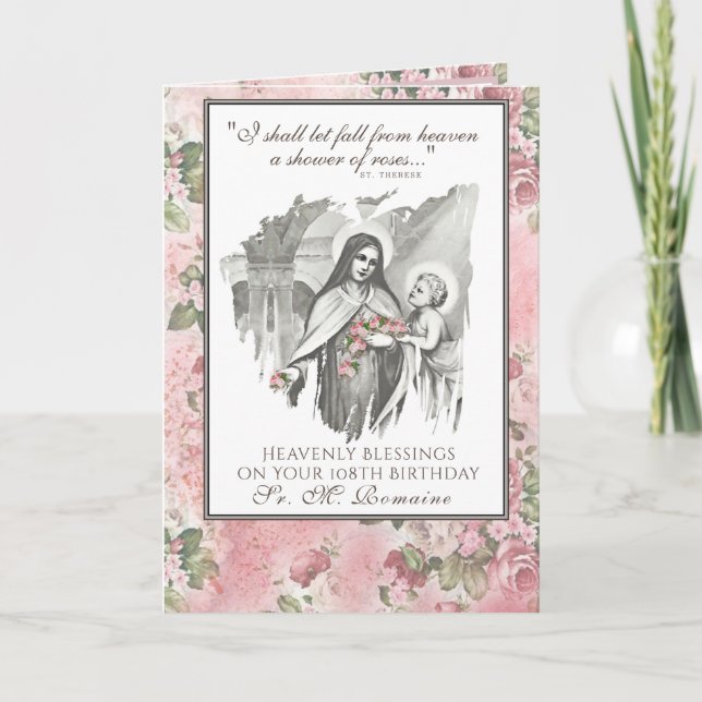 Sr. M. Romaine Birthday 108th Birthday Card (Front)