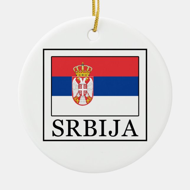 Srbija Ceramic Ornament (Front)