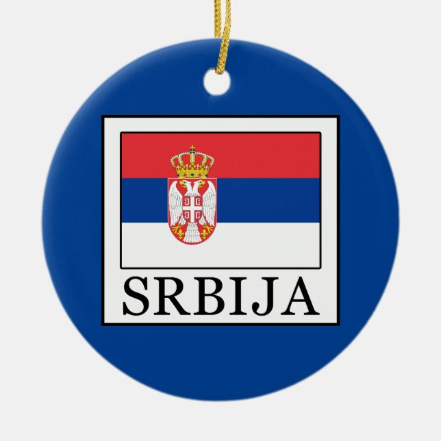 Srbija Ceramic Tree Decoration (Front)