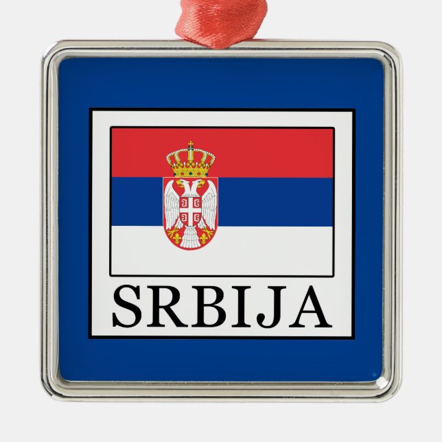 Srbija Metal Tree Decoration (Front)