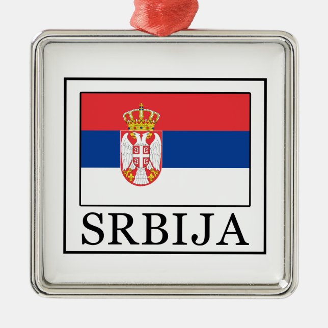 Srbija Metal Tree Decoration (Front)