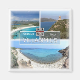 SRD016 VILLASIMIUS, Mosaic, Sardinia, Fridge Magnet