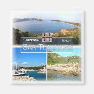 SRD019 SAN TEODORO, Mosaic, Sardinia, Fridge Magnet