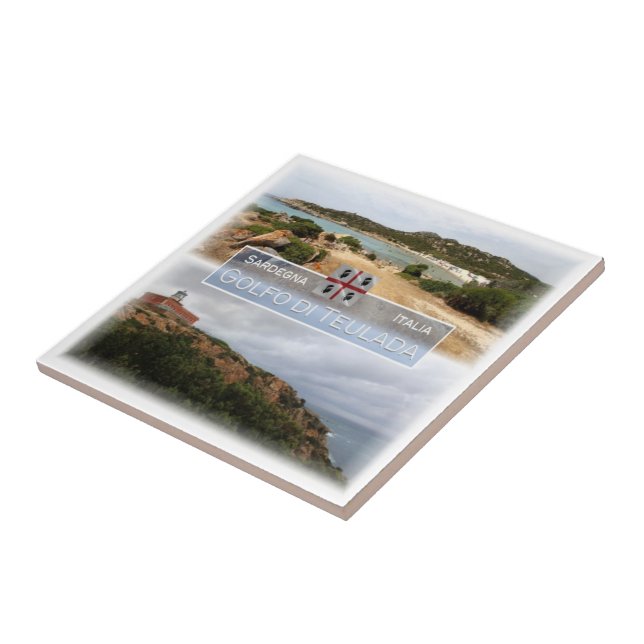 SRD030 GOLFO DI TEULADA, Sardinia, Ceramic Tile (Side)