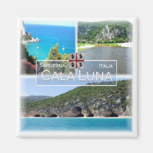 SRD032 CALA LUNA, Mosaic, Sardinia, Fridge Magnet