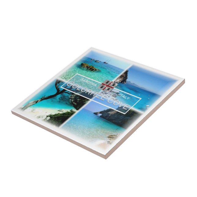 SRD034 COVE GOLORITZE'  Mosaic, Sardinia, Ceramic Tile (Side)