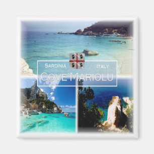 SRD036 COVE MARIOLU - Mosaic - Sardinia - Fridge Magnet