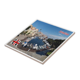 SRD045 STINTINO, Aerial view, Sardinia, Ceramic Tile