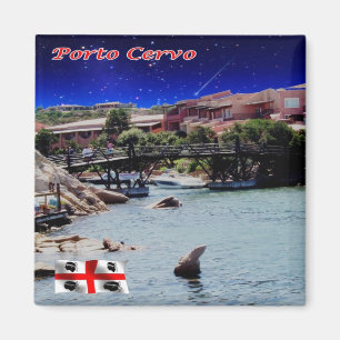SRD053 PORTO CERVO Sardinia, Italy, Fridge Magnet