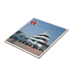SRD055 PORTO CERVO Port, Sardinia, Italy  Ceramic Tile