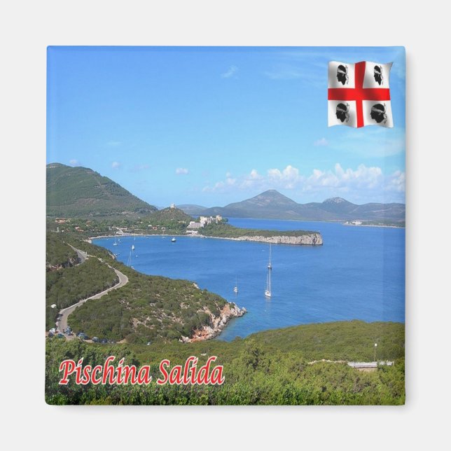 SRD064 ALGHERO PISCHINA SALIDA, Fridge Magnet (Front)