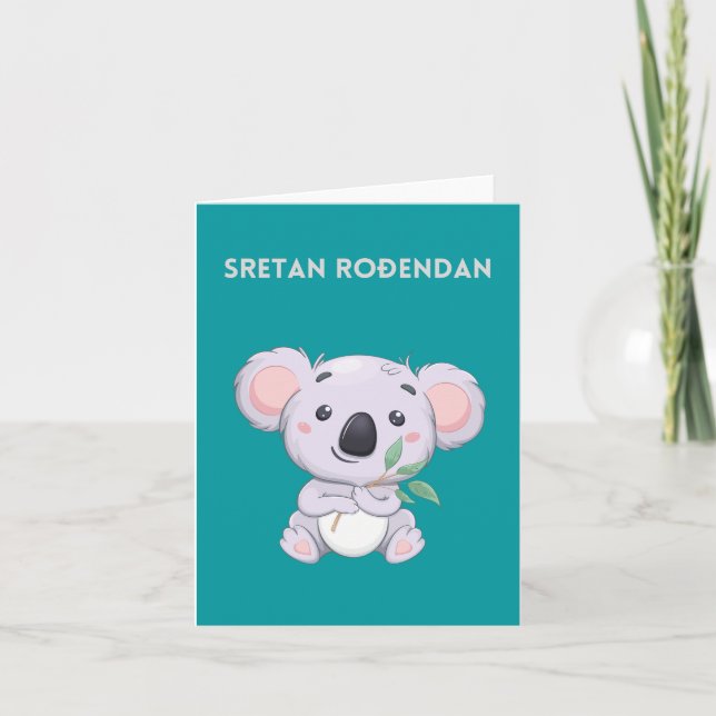 Sretan rođendan, Croatian Happy Birthday  Card (Front)