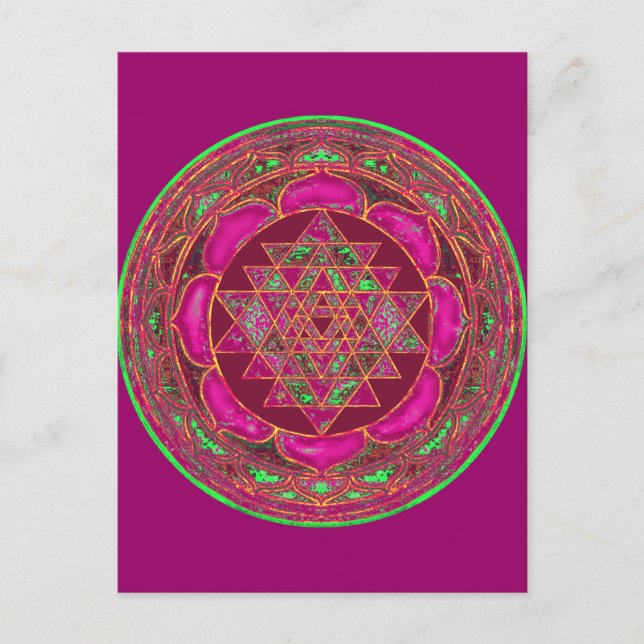 Sri Lakshmi Yantra Mandala postcard (Front)