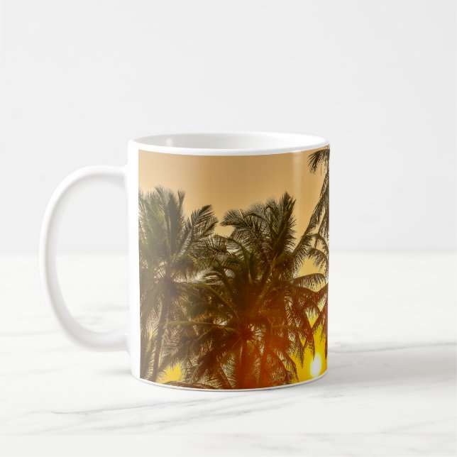 Sri Lanka Beach Sunset View Coffee Mug (Left)