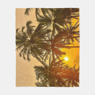 Sri Lanka Beach Sunset View Fleece Blanket