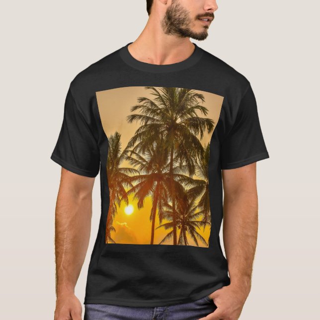 Sri Lanka Beach Sunset View T-Shirt (Front)