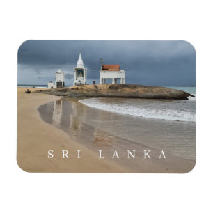 Sri Lanka Buddhist temple view fridge magnet