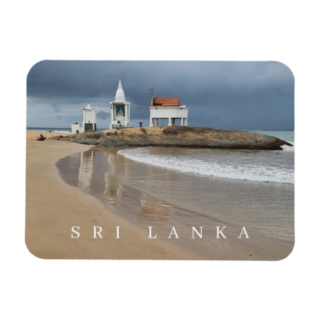 Sri Lanka Buddhist temple view fridge magnet (Horizontal)