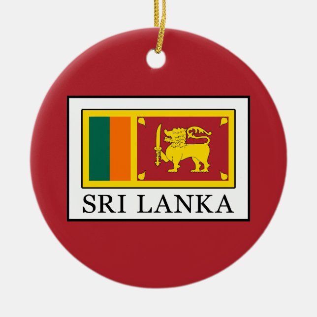 Sri Lanka Ceramic Tree Decoration (Front)