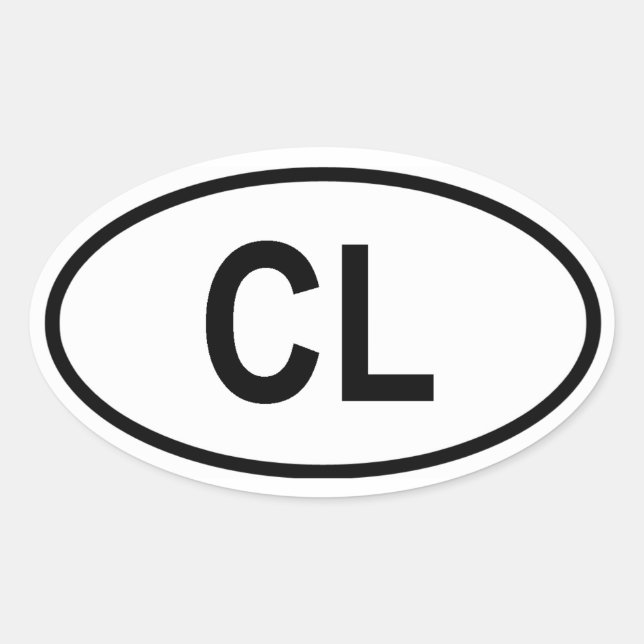 Sri Lanka "CL" Oval Sticker (Front)