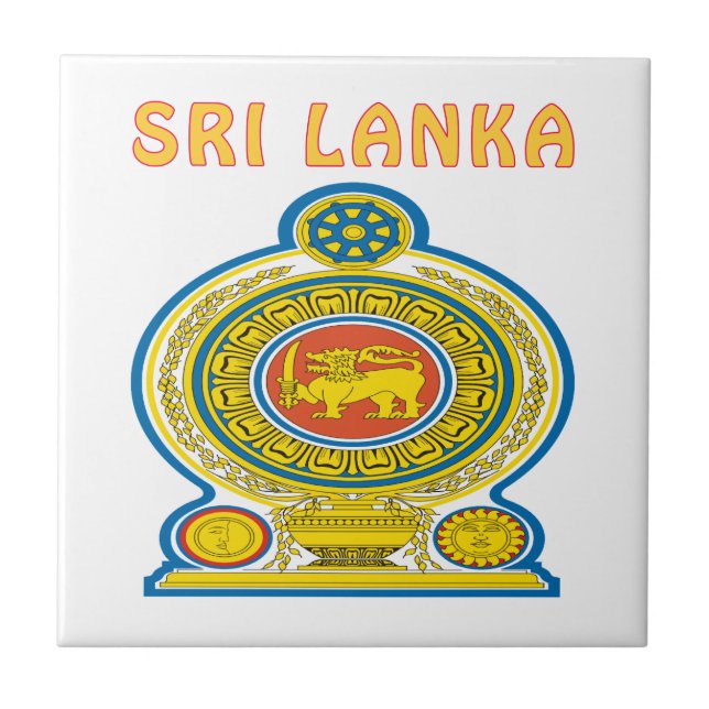 SRI LANKA Coat Of Arms Tile (Front)