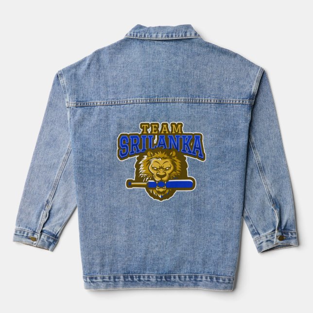 Sri Lanka Cricket Denim Jacket (Back)