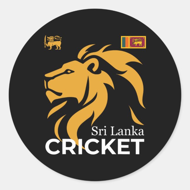 Sri Lanka Cricket Perfect For Lankan Cricket Fans  Classic Round Sticker (Front)