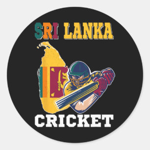 Sri Lanka Cricket Player Flag Jersey Sri Lanka Peo Classic Round Sticker