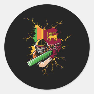 Sri Lanka Cricket T Shirt Jersey Kit Gift Lankan F Classic Round Sticker