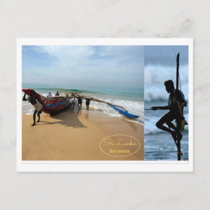 Sri Lanka Fisherman Postcard