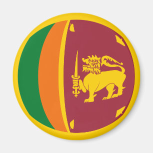 Sri Lanka Fisheye Flag Magnet