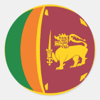 Sri Lanka Fisheye Flag Sticker