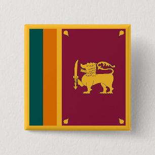 Sri Lanka Flag 15 Cm Square Badge