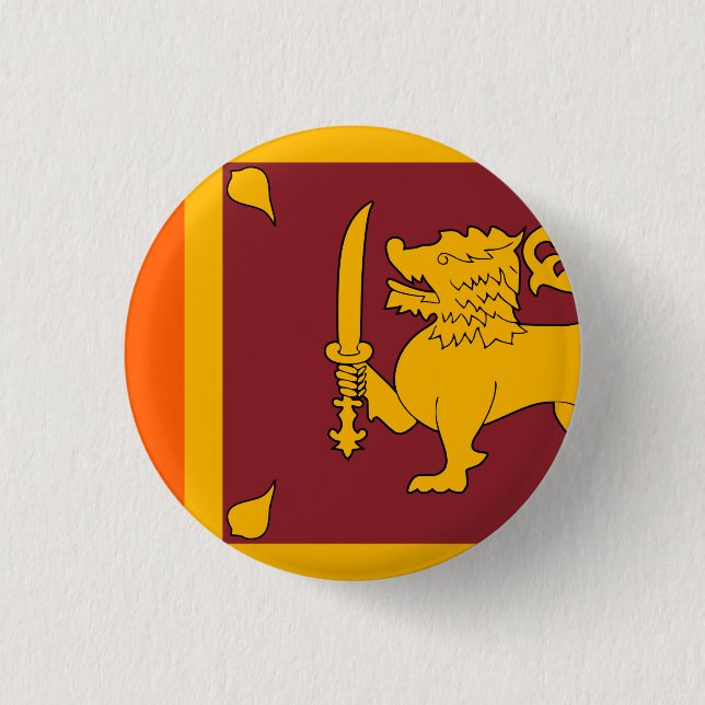 Sri Lanka Flag 3 Cm Round Badge (Front)