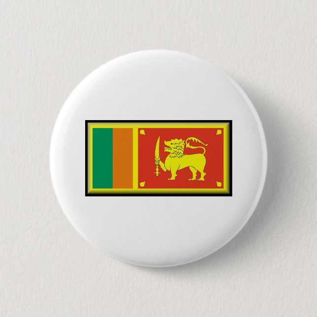 Sri Lanka Flag 6 Cm Round Badge (Front)