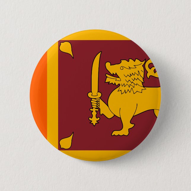 Sri Lanka Flag 6 Cm Round Badge (Front)