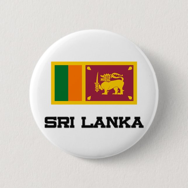 Sri Lanka Flag 6 Cm Round Badge (Front)