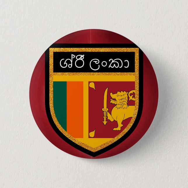 Sri Lanka Flag 6 Cm Round Badge (Front)