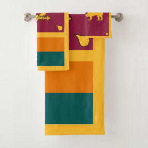 Sri Lanka Flag Bath Towel Set